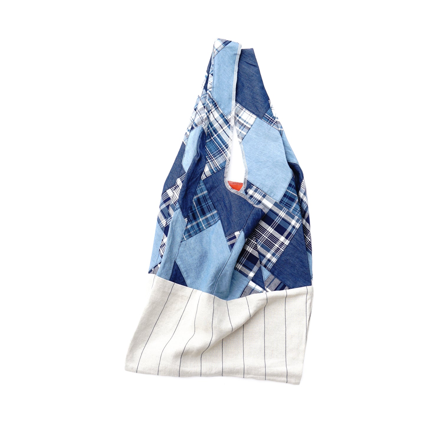 202101ECO01 Shoulder bag / patchwork-blue